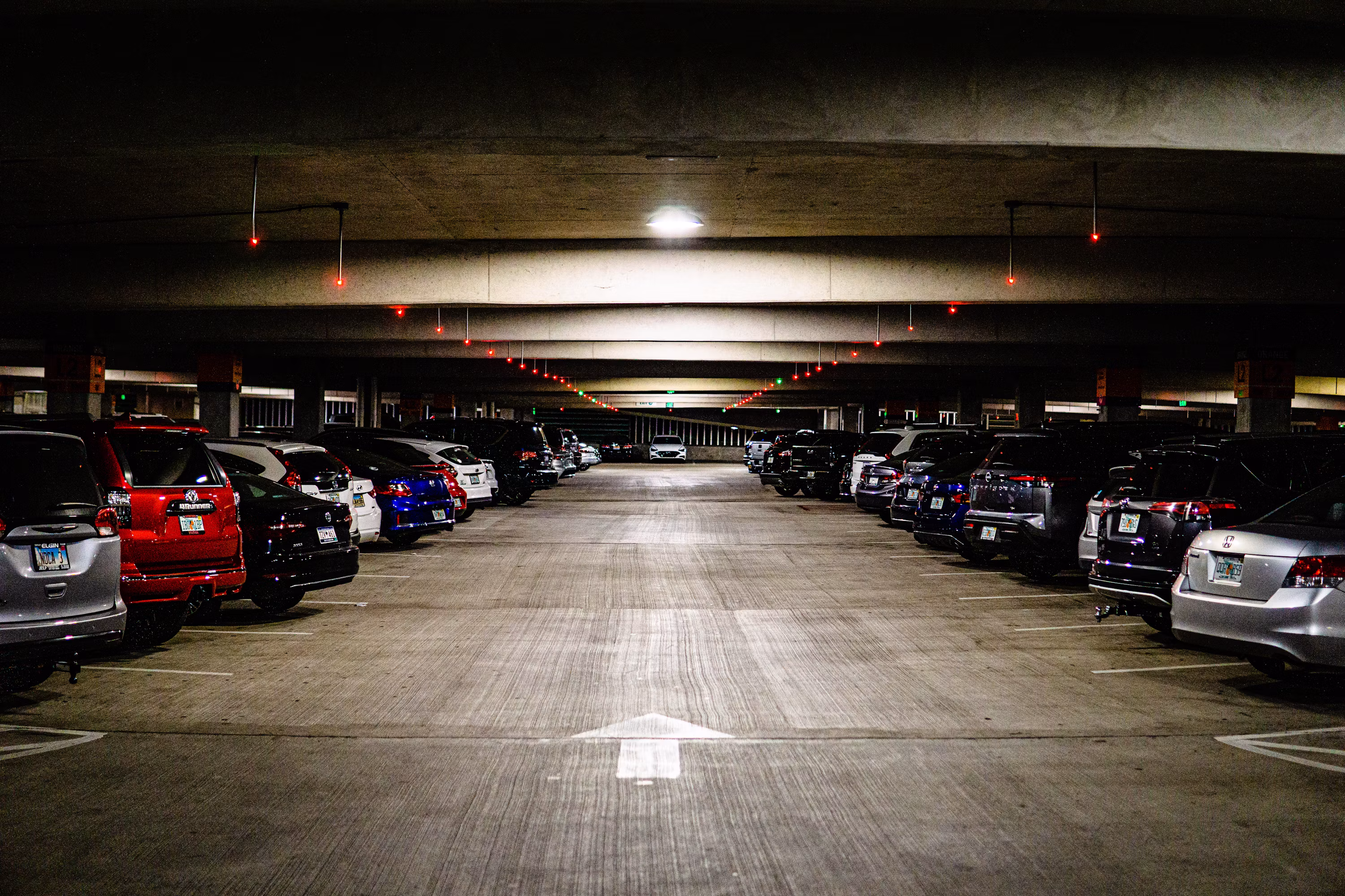 Covered underground parking facility