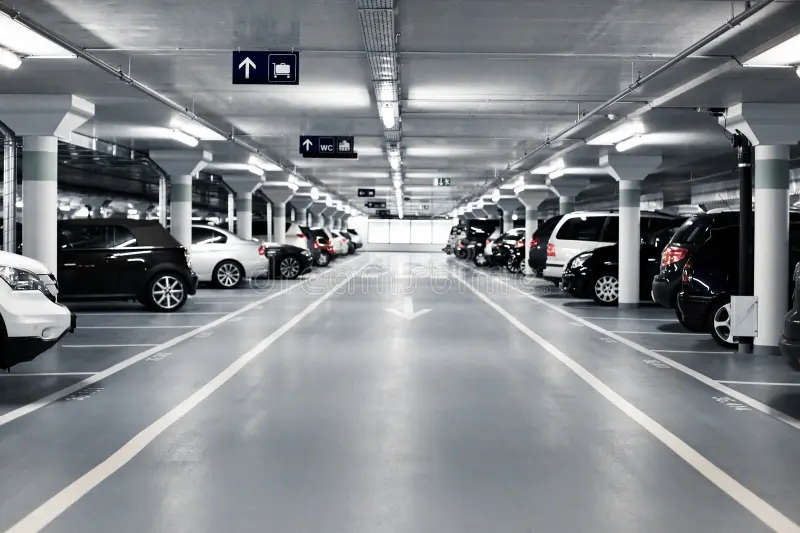 Covered multi-level parking facility
