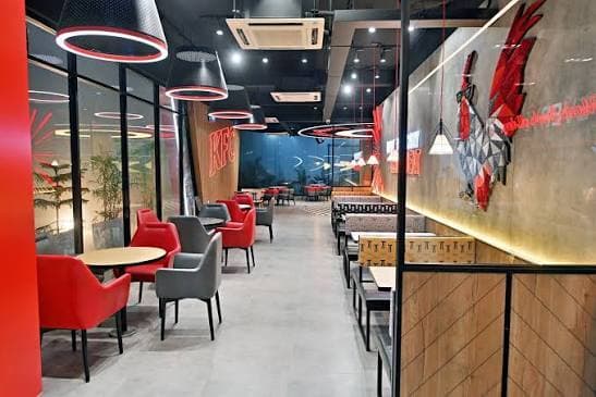 KFC restaurant interior seating